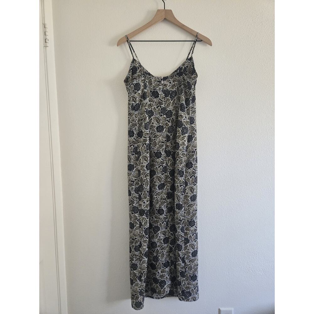 Jonathan Martin Y2K Black Floral Slip Maxi Dress Dark Romantic Whimsigoth Sz 7 - Picture 3 of 9